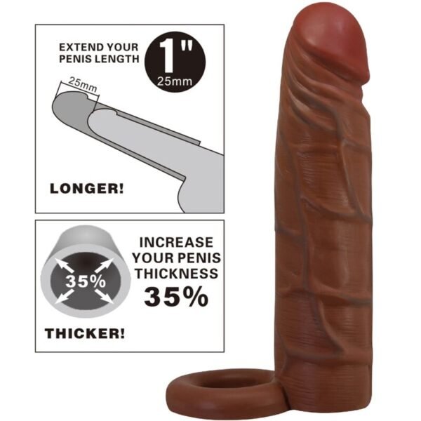 PRETTY LOVE - MANGA PENIS KAILE COM EXTENSÃO DE 2,5 CM MULATO - Image 6