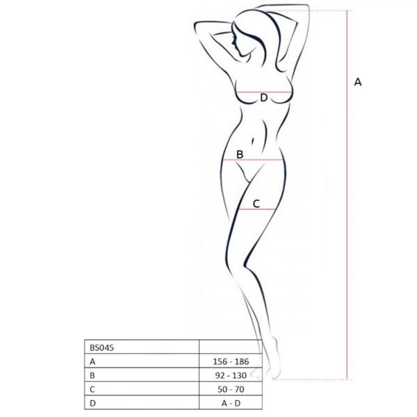 PASSION - WOMAN BS045 BODYSTOCKING PRETO TAMANHO ÚNICO - Image 2