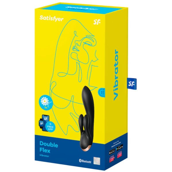 SATISFYER - APLICATIVO VIBRADOR DOUBLE FLEX PRETO - Image 3