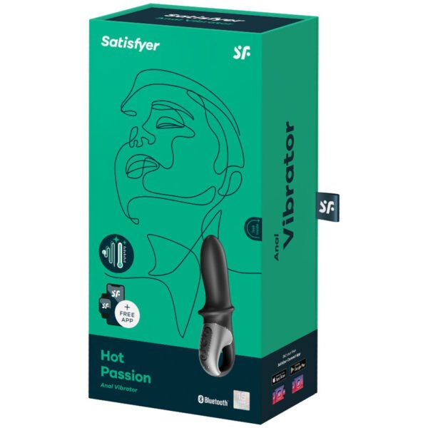 SATISFYER - APLICATIVO VIBRADOR ANAL HOT PASSION PRETO - Image 4