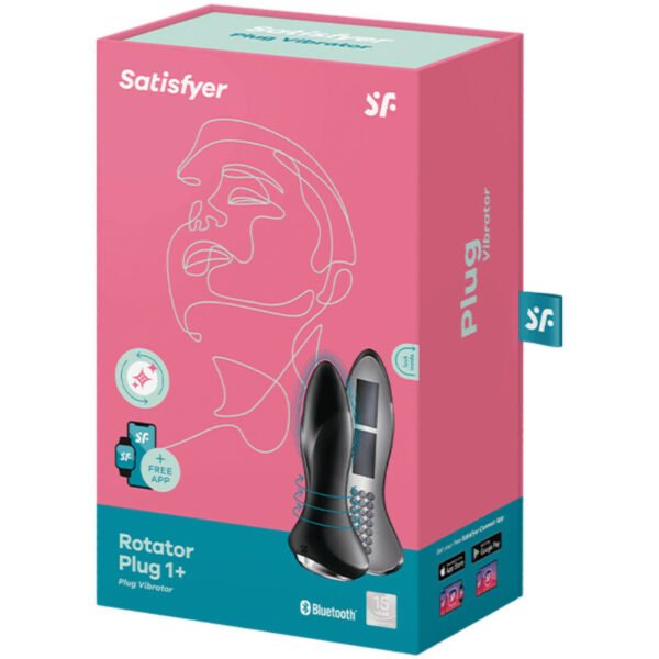 SATISFYER - ROTATOR PLUG 1+ APLICATIVO VIBRANTE PLUG PRETO - Image 4