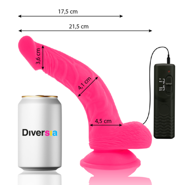 DIVERSIA - VIBRAO FLEXÍVEL DIVERSIA ROSA 21.5 CM -O- 4.5 CM - Image 2