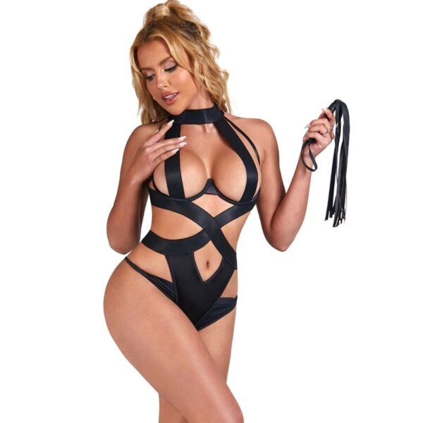 SUBBLIME - CORPO HALTER SEXY COM ARNÊS PRETO S/M - Image 3