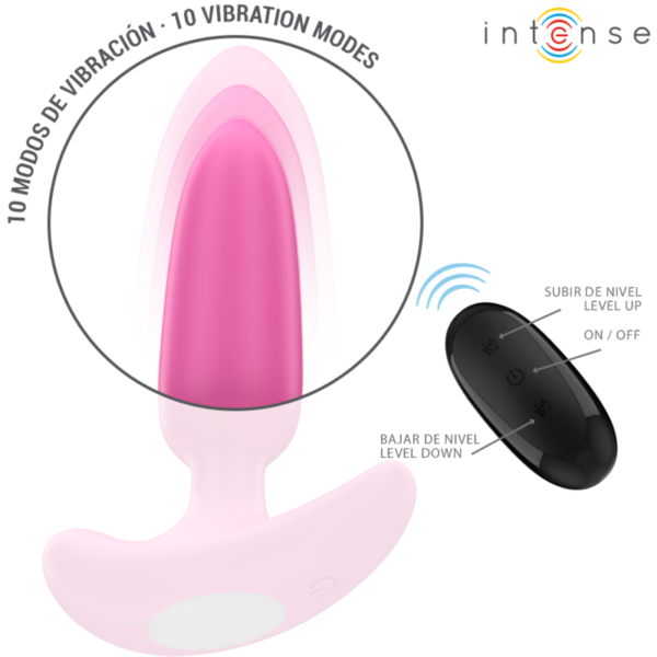 INTENSE - ROSS ANAL PLUG 10 VIBRAÇÕES ROSA CONTROLE REMOTO - Image 5