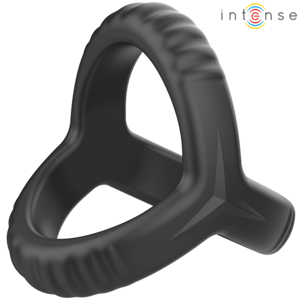 INTENSE - CARSON ANEL DE PÊNIS DUPLO DE SILICONE PRETO MODELO 4 - Image 4