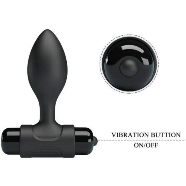PRETTY LOVE - VIBRA BUTT 10 VIBRAÇÕES PLUG ANAL PRETO - Image 5