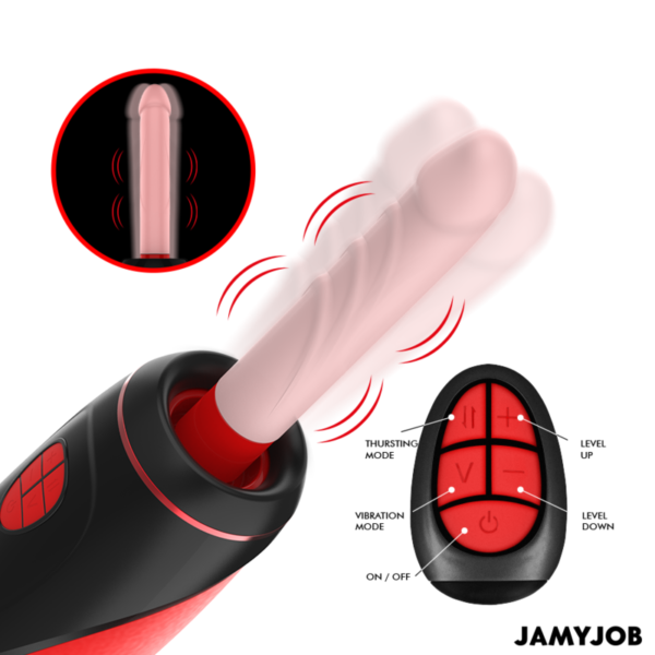 JAMYJOB - MASTURBADOR AUTOMÁTICO BASE PYSTON COM DILDO DE CONTROLE REMOTO - Image 7