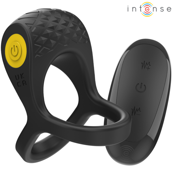 INTENSE - ALEX VIBRADOR ANEL DUPLO PENIS 10 VIBRAÇÕES PRETO - Image 3