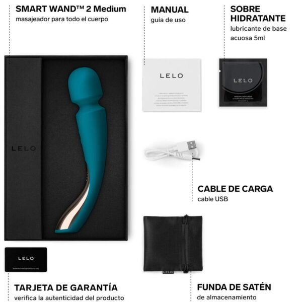 LELO SMART WAND 2 MASSAGER MÉDIO AZUL OCEANO - Image 9