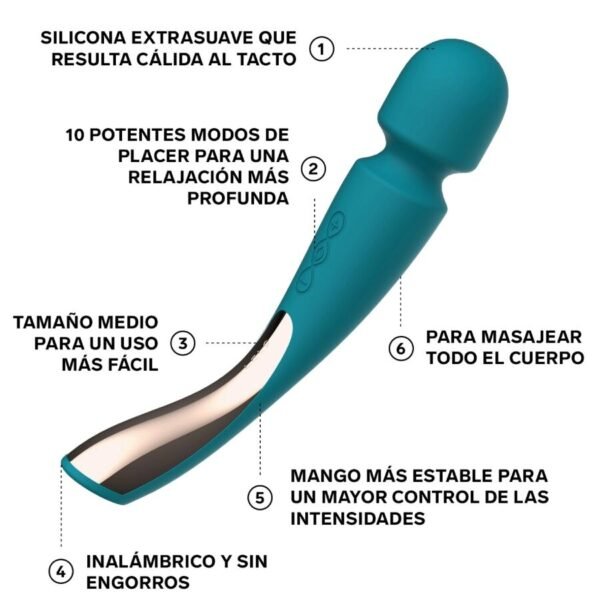 LELO SMART WAND 2 MASSAGER MÉDIO AZUL OCEANO - Image 8