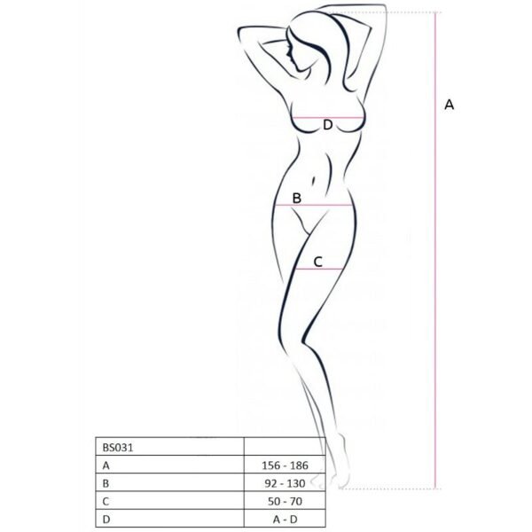 PASSION - MULHER BS031 BODYSTOCK VERMELHO TAMANHO ÚNICO - Image 2