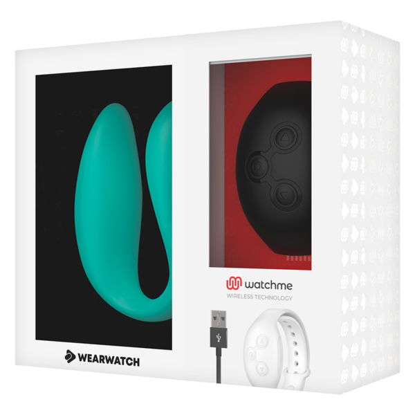WEARWATCH™ - VIBRADOR DE TECNOLOGIA DUPLA WATCHME AQUAMARINE / JET - Image 7