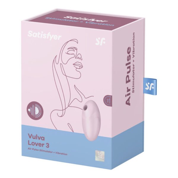 SATISFYER - ESTIMULADOR E VIBRADOR DE PULSO DE AR VULVA LOVER 3 ROSA - Image 3