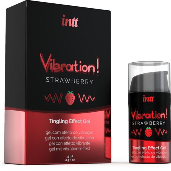 INTT - PODEROSO ESTIMULANTE ÍNTIMO GEL VIBRATÓRIO LÍQUIDO MORANGO 15 ML - Image 2