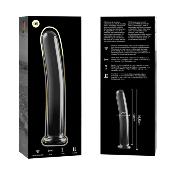 NEBULA SERIES BY IBIZA - MODELO 8 DILDO VIDRO BOROSILICADO TRANSPARENTE 14.5 CM -O- 2 CM - Image 6