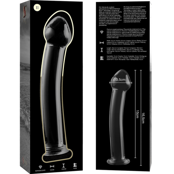 NEBULA SERIES BY IBIZA - MODELO 11 DILDO VIDRO BOROSILICADO TRANSPARENTE 16 CM -O- 3 CM - Image 6