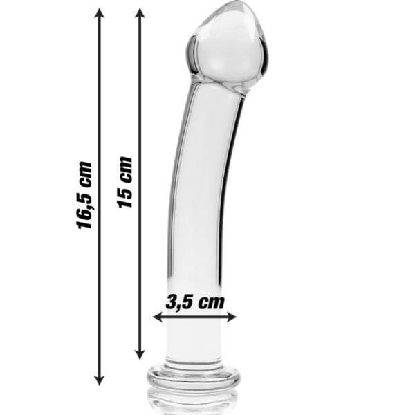 NEBULA SERIES BY IBIZA - MODELO 11 DILDO VIDRO BOROSILICADO TRANSPARENTE 16 CM -O- 3 CM - Image 3