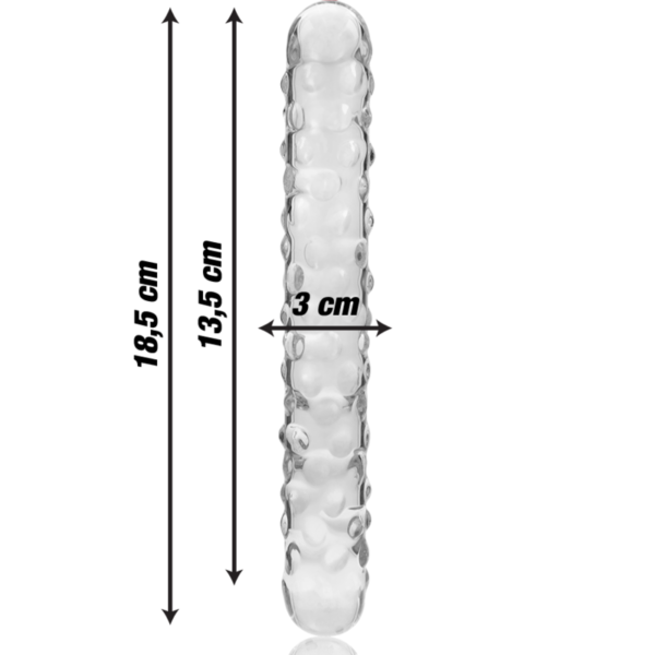 NEBULA SERIES BY IBIZA - MODELO 15 DILDO VIDRO BOROSILICADO TRANSPARENTE 18.5 CM -O- 3 CM - Image 3