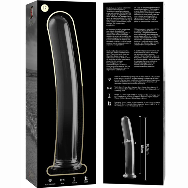 NEBULA SERIES BY IBIZA - MODELO 17 DILDO VIDRO BOROSILICADO TRANSPARENTE 18.5 CM -O- 3 CM - Image 6