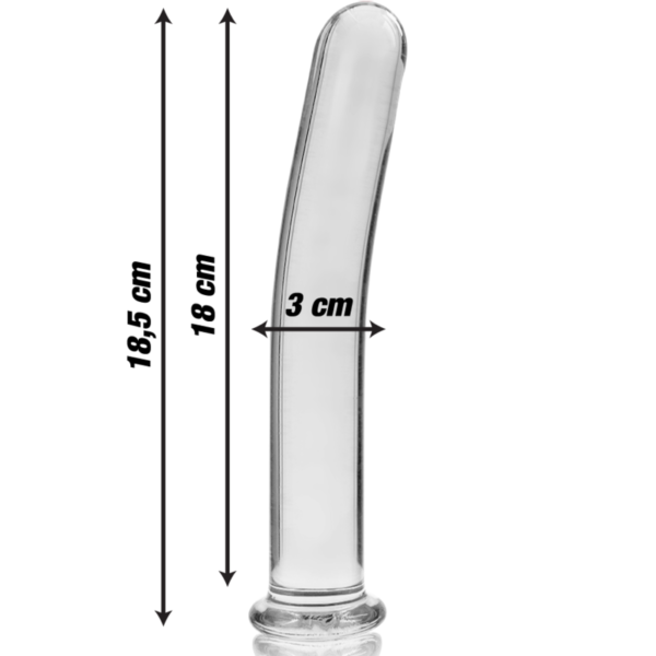 NEBULA SERIES BY IBIZA - MODELO 17 DILDO VIDRO BOROSILICADO TRANSPARENTE 18.5 CM -O- 3 CM - Image 3