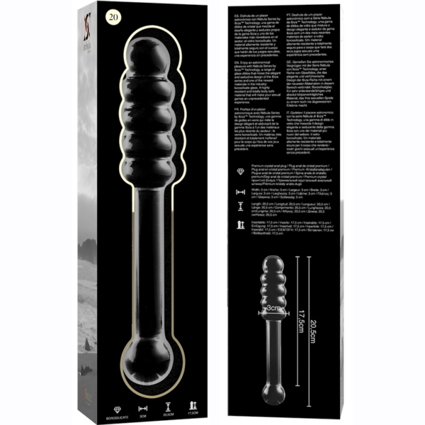 NEBULA SERIES BY IBIZA - MODELO 20 DILDO VIDRO BOROSILICADO TRANSPARENTE 20.5 CM -O- 3 CM - Image 6