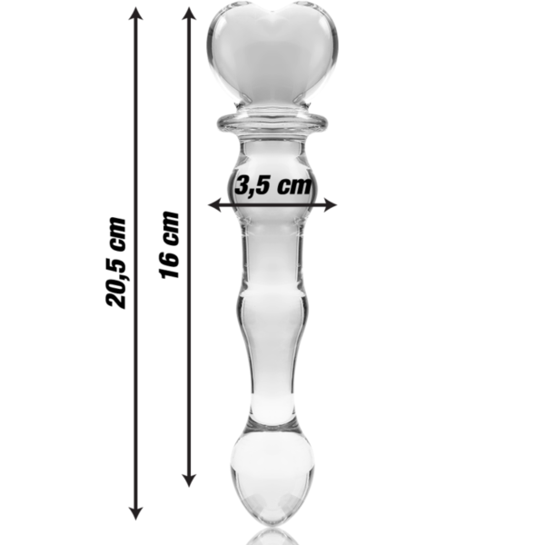 NEBULA SERIES BY IBIZA - MODELO 21 DILDO VIDRO BOROSILICADO TRANSPARENTE 20.5 CM -O- 3.5 CM - Image 3