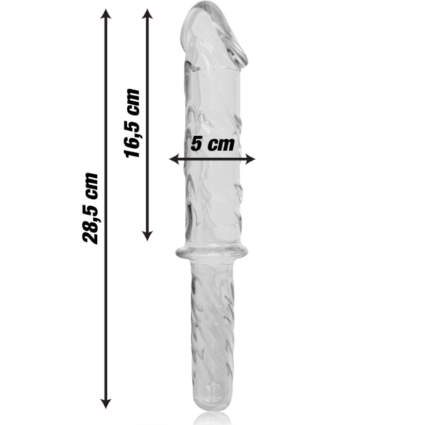 NEBULA SERIES BY IBIZA - MODELO 24 DILDO VIDRO BOROSILICADO TRANSPARENTE 28.5 CM -O- 5 CM - Image 3