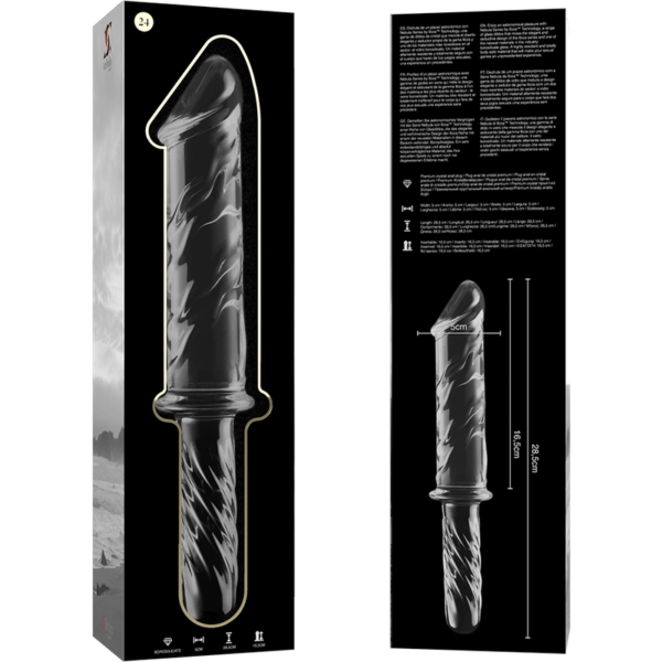 NEBULA SERIES BY IBIZA - MODELO 24 DILDO VIDRO BOROSILICADO TRANSPARENTE 28.5 CM -O- 5 CM - Image 6