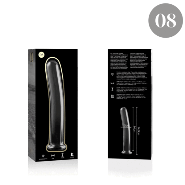 NEBULA SERIES BY IBIZA - MODELO 8 DILDO VIDRO BOROSILICADO TRANSPARENTE 14.5 CM -O- 2 CM - Image 4