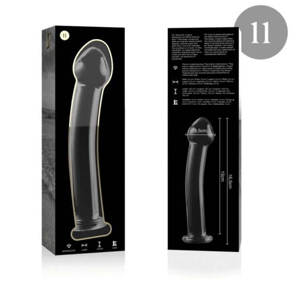 NEBULA SERIES BY IBIZA - MODELO 11 DILDO VIDRO BOROSILICADO TRANSPARENTE 16 CM -O- 3 CM - Image 4