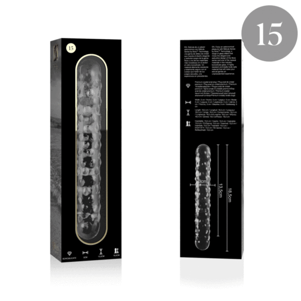 NEBULA SERIES BY IBIZA - MODELO 15 DILDO VIDRO BOROSILICADO TRANSPARENTE 18.5 CM -O- 3 CM - Image 4