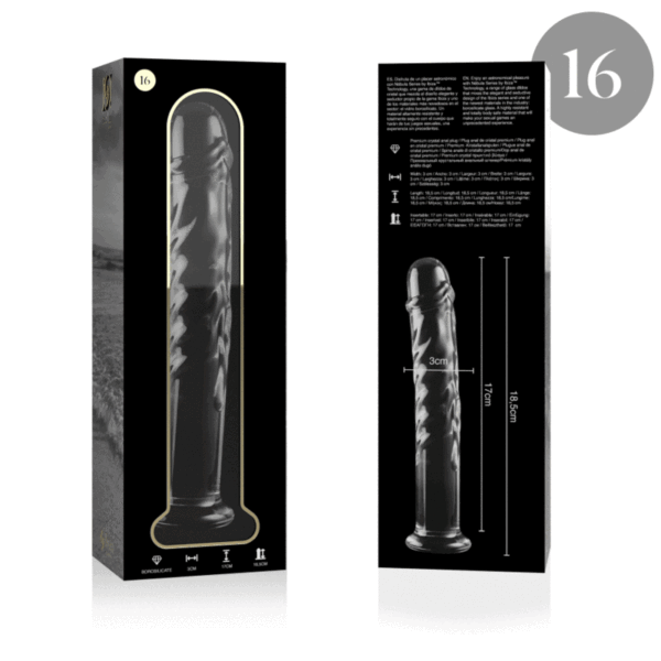 NEBULA SERIES BY IBIZA - MODELO 16 DILDO VIDRO BOROSILICADO TRANSPARENTE 18.5 CM -O- 3 CM - Image 4