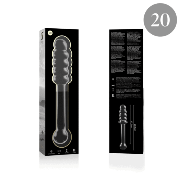 NEBULA SERIES BY IBIZA - MODELO 20 DILDO VIDRO BOROSILICADO TRANSPARENTE 20.5 CM -O- 3 CM - Image 4