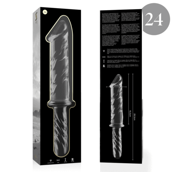 NEBULA SERIES BY IBIZA - MODELO 24 DILDO VIDRO BOROSILICADO TRANSPARENTE 28.5 CM -O- 5 CM - Image 4