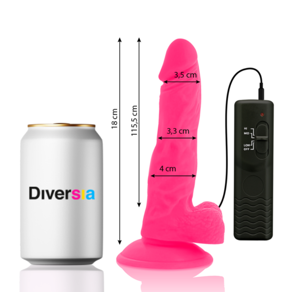 DIVERSIA - VIBRAO FLEXÍVEL DIVERSIA ROSA 18 CM -O- 4 CM - Image 2