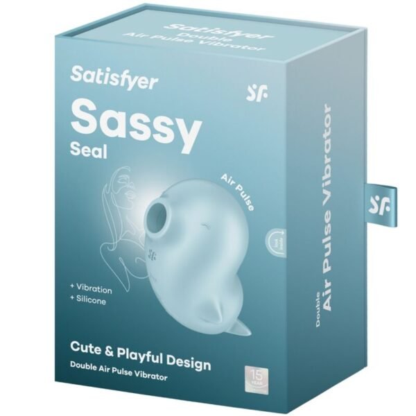 SATISFYER - SASSY SEAL ESTIMULADOR E VIBRADOR AZUL - Image 6