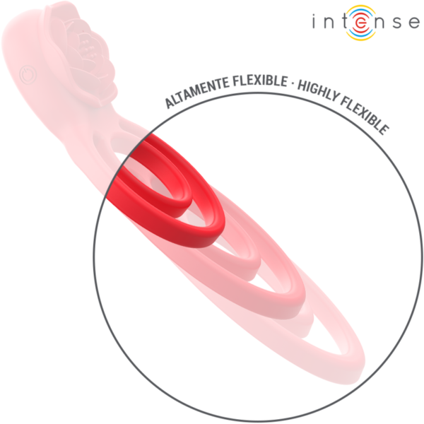 INTENSE - GAIL ESTIMULADOR ROSE 10 VIBRAÇÕES VERMELHO CONTROLE REMOTO - Image 6