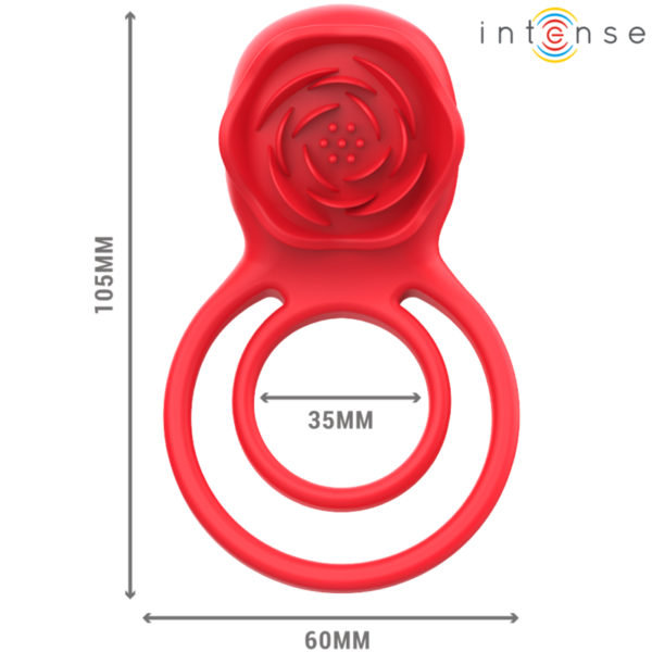 INTENSE - GAIL ESTIMULADOR ROSE 10 VIBRAÇÕES VERMELHO CONTROLE REMOTO - Image 5