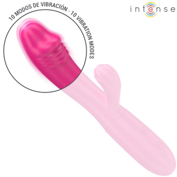 INTENSE - IVY VIBRADOR FLEXÍVEL 10 VIBRAÇÕES COM LÍNGUA ESTIMULANTE ROSA - Image 4