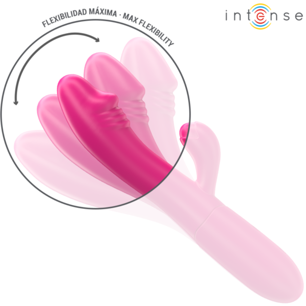 INTENSE - IVY VIBRADOR FLEXÍVEL 10 VIBRAÇÕES COM LÍNGUA ESTIMULANTE ROSA - Image 6