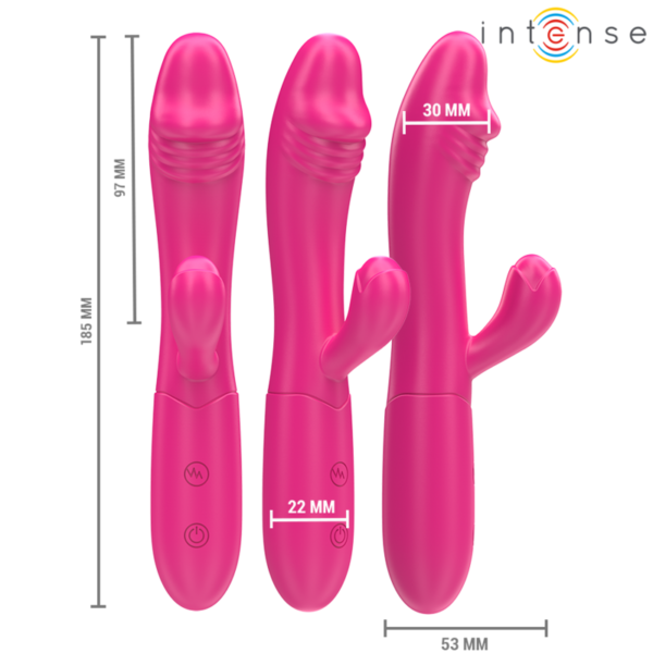 INTENSE - IVY VIBRADOR FLEXÍVEL 10 VIBRAÇÕES COM LÍNGUA ESTIMULANTE ROSA - Image 3