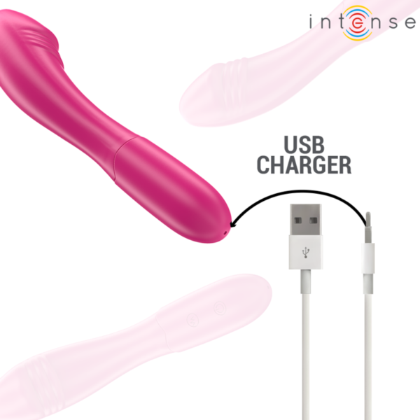 INTENSE - BELINDA VIBRADOR 19 CM FLEXÍVEL 10 VIBRAÇÕES ROSA - Image 6