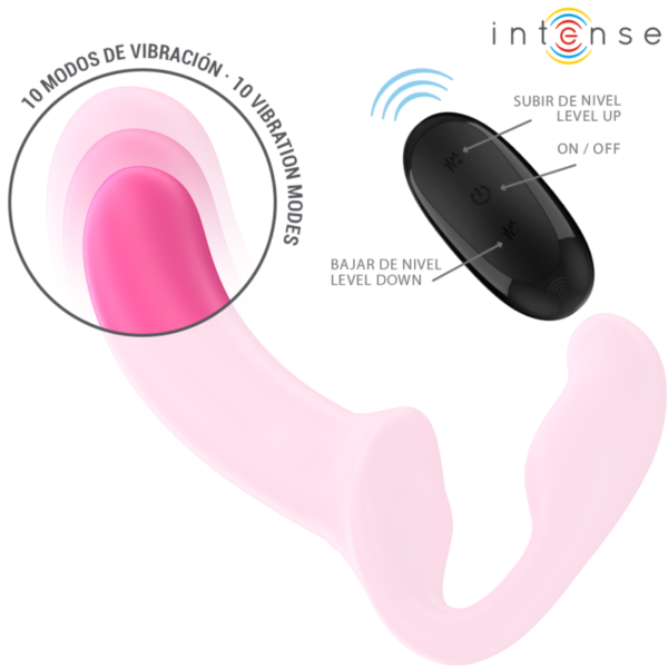 INTENSE - AMY DOUBLE VIBRATOR 20 CM ROSA CONTROLE REMOTO - Image 4