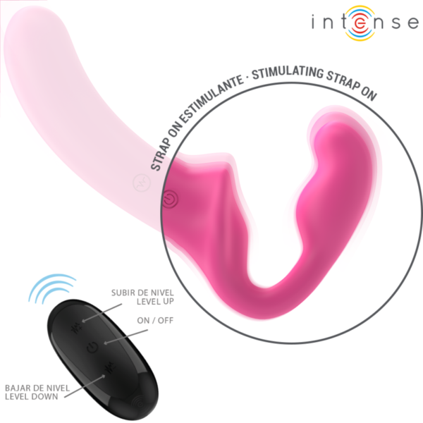 INTENSE - AMY DOUBLE VIBRATOR 20 CM ROSA CONTROLE REMOTO - Image 3