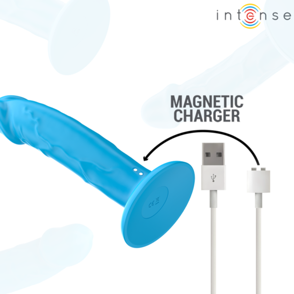 INTENSE - PHOEBE VIBRADOR REALISTA 10 VIBRAÇÕES AZUL CONTROLE REMOTO - Image 6