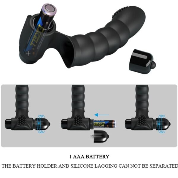 PRETTY LOVE - VIBRADOR DE DEDO ALEXANDER 10 VIBRAÇÕES PRETO - Image 5