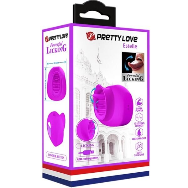 PRETTY LOVE - ESTELLE TONGUE CLITORIS STIMULATOR 12 VIBRAÇÕES ROXO - Image 6