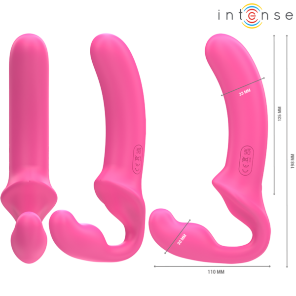 INTENSE - AMY DOUBLE VIBRATOR 20 CM ROSA CONTROLE REMOTO - Image 6