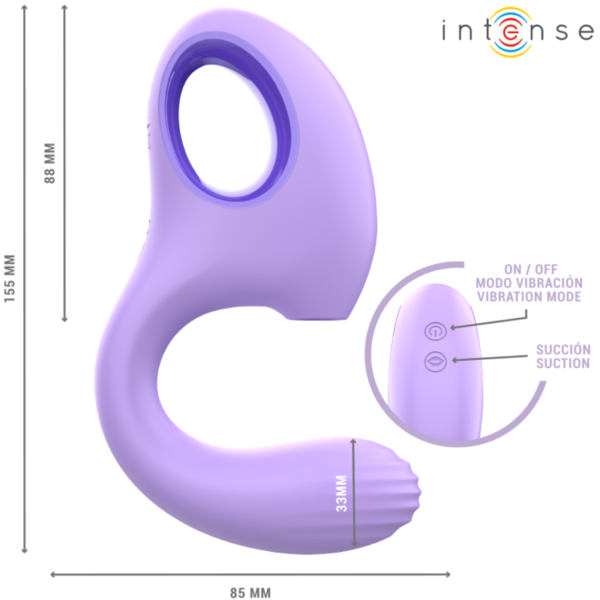 INTENSE - BAXTER VIBRADOR E ESTIMULADOR VIOLETA CONTROLE REMOTO - Image 6