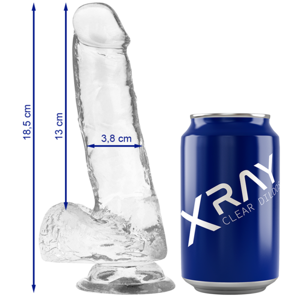 X RAY - ARNÊS + DILDO TRANSPARENTE COM BOLAS 18.5 CM -O- 3.8 CM - Image 6
